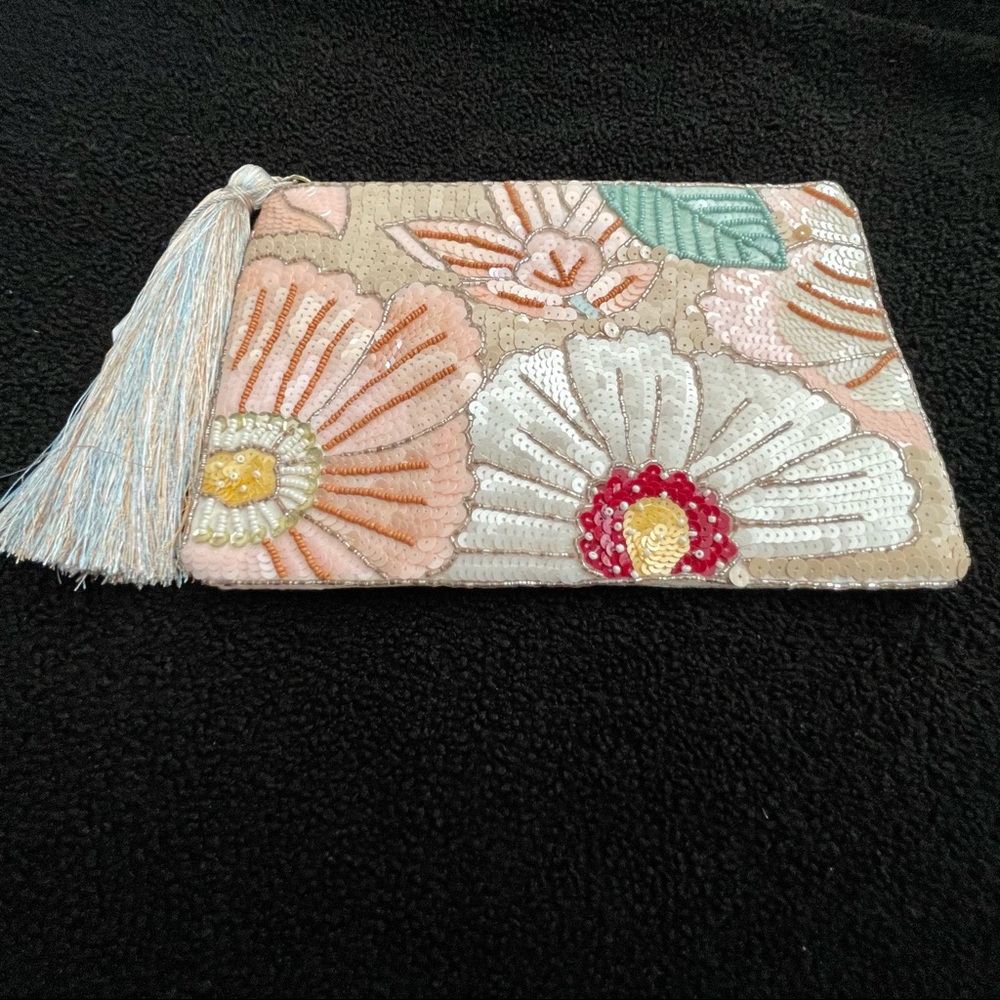 NWT small clutch. Sequence and Beaded.